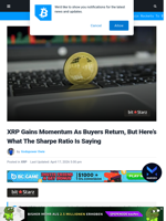 XRP Gains Momentum As Buyers Return, But Here’s What The Sharpe Ratio Is Saying | Bitcoinist.com