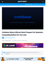 Coinbase Warns Bitcoin Must Prepare For Quantum Computing Before It's Too Late | Bitcoinist.com