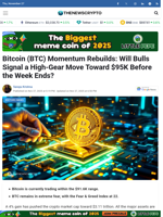 Bitcoin (BTC) Momentum Rebuilds: Will Bulls Signal a High-Gear Move Toward $95K Before the Week Ends?