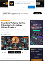 Palantir Is Violating Its Own Principles By Avoiding A Bitcoin Treasury