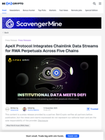 ApeX Protocol Integrates Chainlink Data Streams for RWA Perpetuals