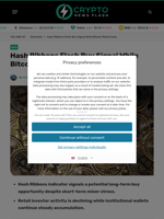 Hash Ribbons Flash Buy Signal While Bitcoin Retail Cools - Crypto News Flash