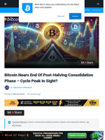 Bitcoin Nears End Of Post-Halving Consolidation Phase – Cycle Peak In Sight? | Bitcoinist.com