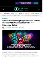 8 Best-Performing Crypto Assets to Buy in Feb 2025: Unmissable Picks for Explosive Gains! - Crypto News Flash