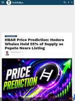 HBAR Price Prediction: Hedera Whales Hold 55% of Supply as Pepeto Nears Listing - TechBullion