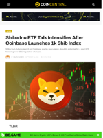 Shiba Inu ETF Talk Intensifies After Coinbase Launches 1k Shib Index