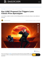 Key LUNC Proposal Cut Triggers Luna Classic Price Apocalypse - DailyCoin