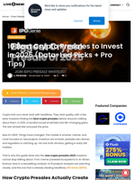 10 Best Crypto Presales to Invest in 2025 (Data-Led Picks + Pro Tips) | Live Bitcoin News