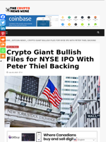 Crypto Giant Bullish Files for NYSE IPO With Peter Thiel Backing - The Crypto News Wire