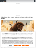 3 New Crypto Projects to Watch as Bitcoin Targets $250K by Year-End