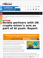 Nvidia partners with UK crypto miner’s arm as part of AI push: Report - The Crypto News Wire