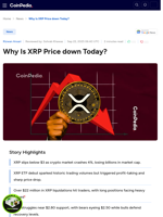 Why Is XRP Price down Today?