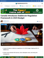 Canada Introduces Stablecoin Regulation Framework in 2025 Budget - TheNewsCrypto