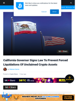 Californians Unclaimed Crypto Assets Protected With New Law