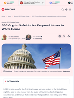 SEC Crypto Safe Harbor Proposal Moves to White House - 99Bitcoins