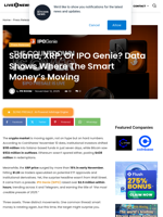 Solana, XRP, Or IPO Genie? Data Shows Where The Smart Money’s Moving | Live Bitcoin News