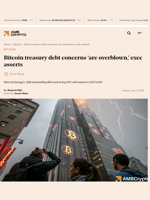 Bitcoin treasury debt concerns 'are overblown,' exec asserts - AMBCrypto