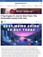 5 Top Cryptos To Join for Short Term: The Unmissable Lineup of the Year - TheNewsCrypto