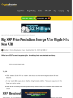 Big XRP Price Predictions Emerge After Ripple Hits New ATH