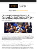 Ostium Introduces On-Chain 0DTE Perpetuals for Stock Trading, Offering a New Alternative to Options and CFDs