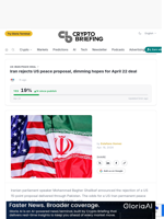 Iran rejects US peace proposal, dimming hopes for April 22 deal