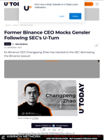 Former Binance CEO Mocks Gensler Following SEC's U-Turn
