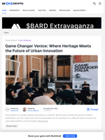 Game Changer Venice: Where Heritage Meets the Future of Urban Innovation