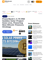 PowerBank’s 3.79 MW Geddes Solar Project Goes Live, Powering New Bitcoin Treasury Strategy – Press release Bitcoin News