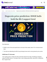 Dogecoin price prediction: DOGE bulls hold the $0.2 support level