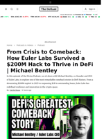 From Crisis to Comeback: How Euler Labs Survived a $200M Hack to Thrive in DeFi | Michael Bentley - 