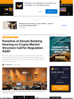 Panelists At Senate Banking Hearing On Crypto Market Structure Call For Regulation ASAP