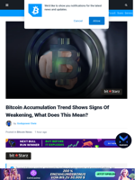 Bitcoin Accumulation Trend Shows Signs Of Weakening, What Does This Mean? | Bitcoinist.com