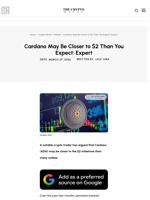 Cardano May Be Closer to $2 Than You Expect: Expert