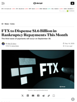 FTX to Dispense $1.6 Billion in Bankruptcy Repayments This Month - Decrypt