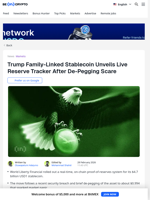 Trump's USD1 Adds Real-Time Feature After Depeg Incident