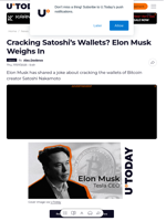 Cracking Satoshi’s Wallets? Elon Musk Weighs In