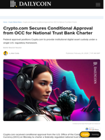Crypto.com Secures Conditional Approval from OCC for National Trust Bank Charter - DailyCoin