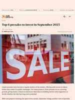 Top 6 presales to invest in September 2025 - AMBCrypto