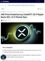 XRP Price Prediction by ChatGPT: $5 If Ripple Beats SEC, $1 If Market Dips 