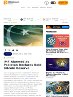 IMF Alarmed as Pakistan Declares Bold Bitcoin Reserve – News Bytes Bitcoin News