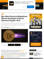 Ben Allen Receives Maelstrom Bitcoin Developer Grant To Advance Payjoin Tech
