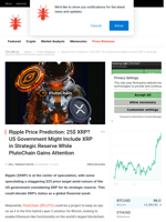 Ripple Price Prediction: 25$ XRP? US Government Might Include XRP in Strategic Reserve While PlutoChain Gains Attention - NullTX