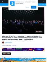 BNB Chain To Host New Side Events At KBW25, TOKEN2049