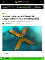 StraitsX Launches XSGD on XRP Ledger to Power Real-Time Payments