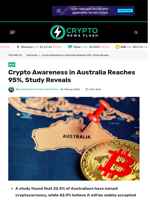 Crypto Awareness in Australia Reaches 95%, Study Reveals - Crypto News Flash