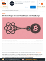 Electrum Rogue Servers Stole Bitcoin After Fee Bumps