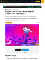 Crypto Safety 2025: 7 Quick Ways to Stop Hacks and Scams