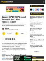 Canary's XRP ETF (XRPC) Launch Successful: Here's What Happened on Day 1