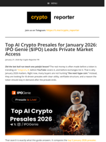 Top AI Crypto Presales for January 2026: IPO Genie ($IPO) Leads Private Market Access