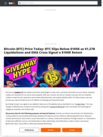 Bitcoin (BTC) Price Today: BTC Slips Below $105K as $1.27B Liquidations and EMA Cross Signal a $100K Retest - Brave New Coin